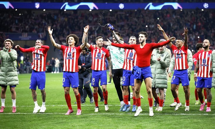 Atletico ăn mừng chiến thắng trước Inter - Ảnh: Reuters Atletico ăn mừng chiến thắng trước Inter - Ảnh: Reuters
