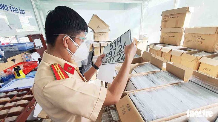 Bộ Công an đề xuất cấp và quản lý biển số xe theo mã định danh của chủ xe - Ảnh 1. Bộ Công an đề xuất cấp và quản lý biển số xe theo mã định danh của chủ xe - Ảnh 1.