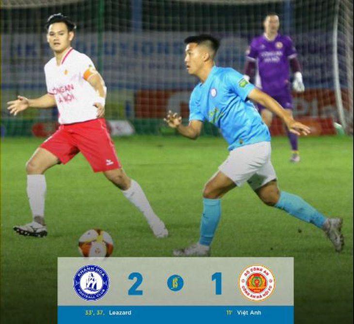 Bùi Hoàng Việt Anh từ người hùng hóa 'tội đồ' khiến Công An Hà Nội thua sốc- Ảnh 1. Sanna Khánh Hòa bất ngờ đánh bại ĐKVĐ Công An Hà Nội - Ảnh: CLB Khánh Hòa
